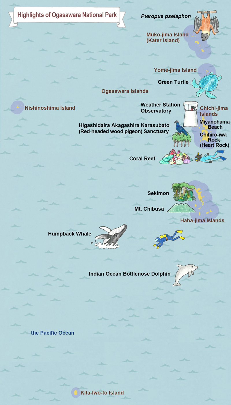 map of Ogasawara National Park