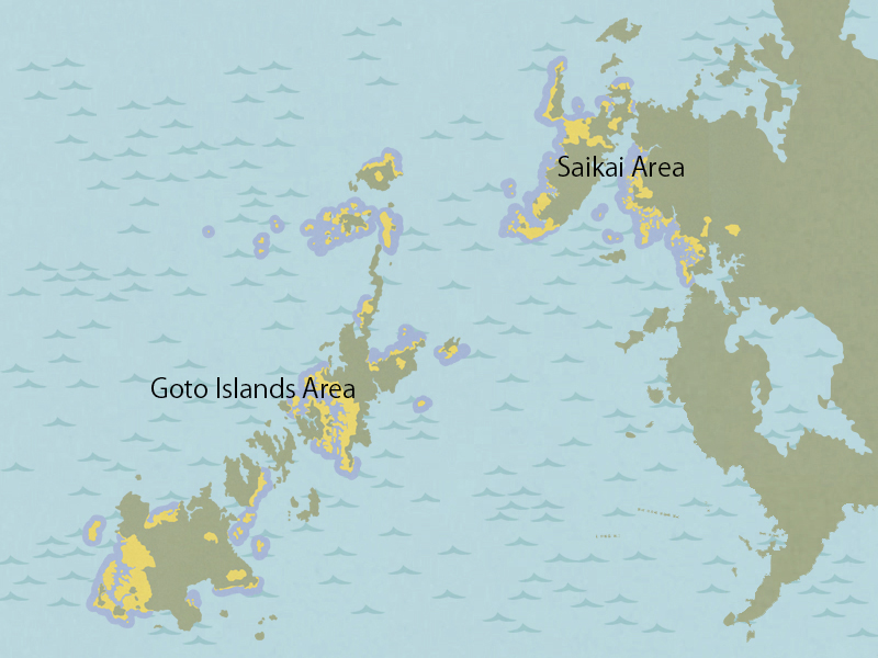 map of Saikai National Park