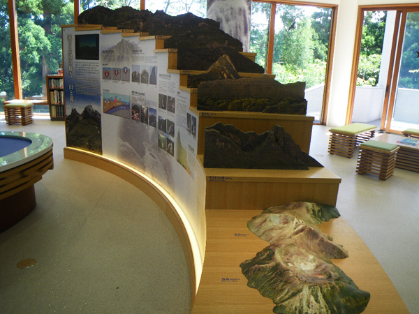 photograph of the "Model of Yakushima Island Mountains"