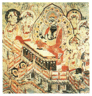 A Wall Painting of the Dunhang Mogao Grottoes (The 158 Grotto. 8th century)