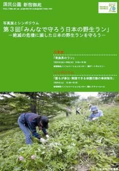 画像：日本の野生ランを守ろうチラシ