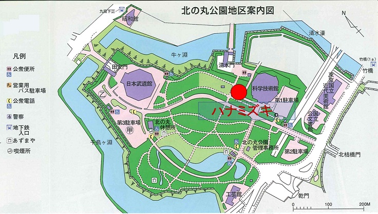 画像：北の丸公園地区案内図