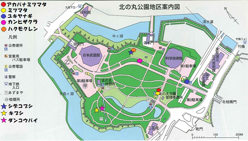 図：北の丸公園地区案内図