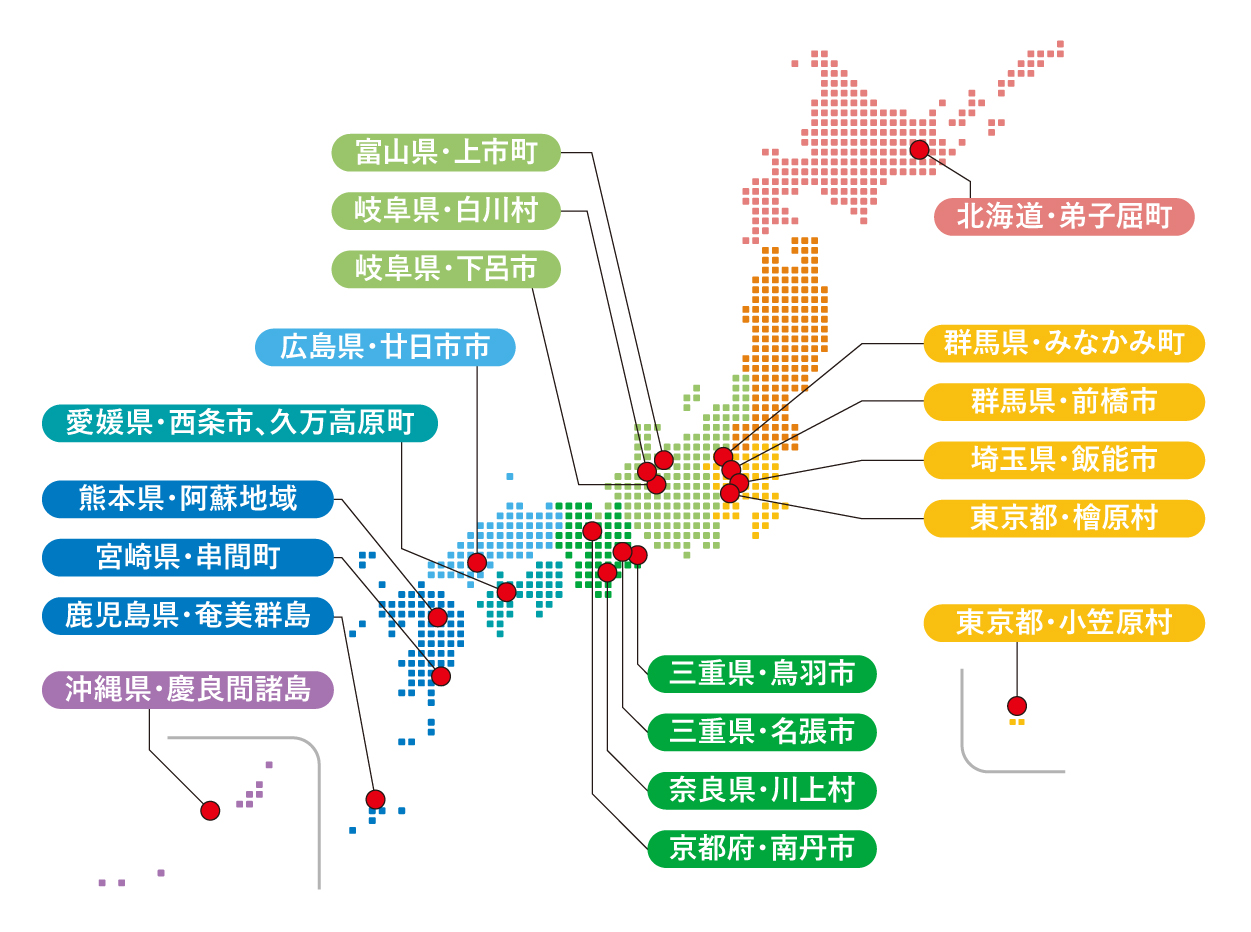 19のエコツーリズム推進地域