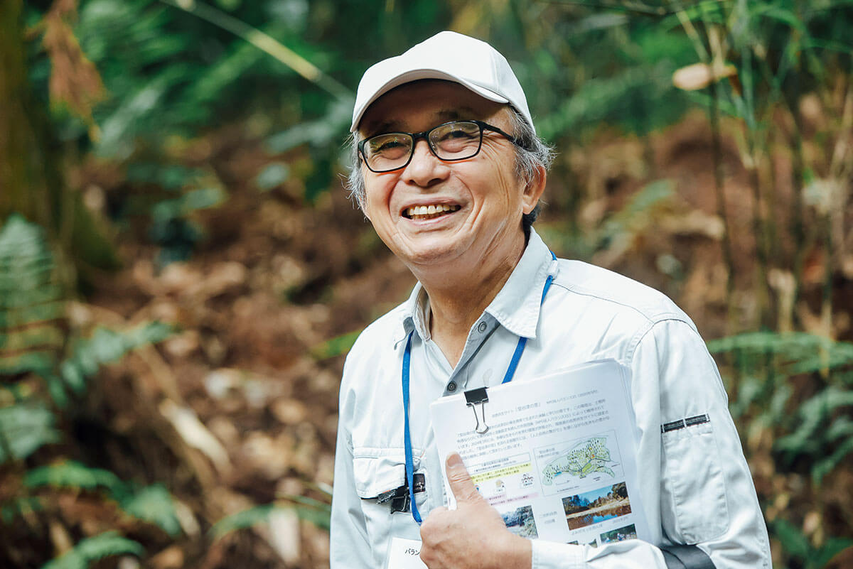 「米づくり、森づくり、生き物観察の3つを体験できる場所は珍しい」と話す斎藤さん。