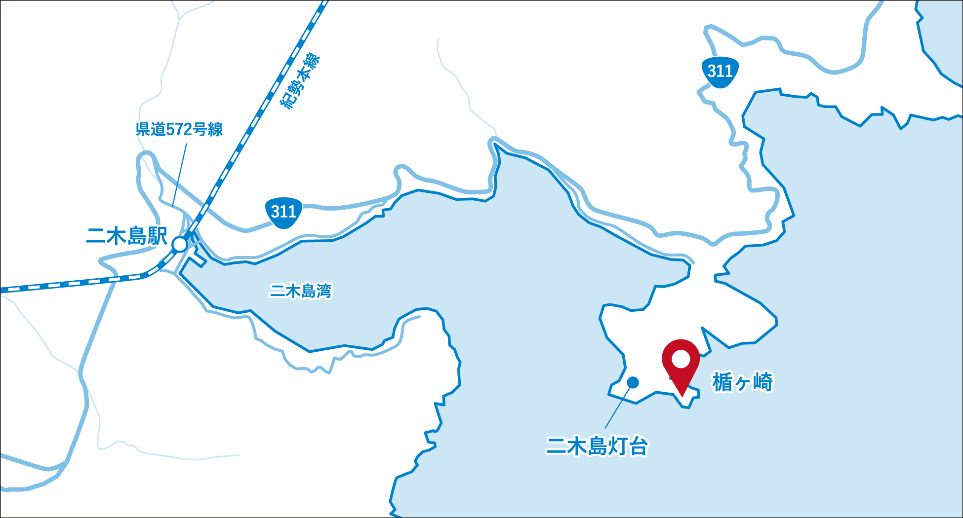 三重県熊野市甫母町の二木島湾の北側