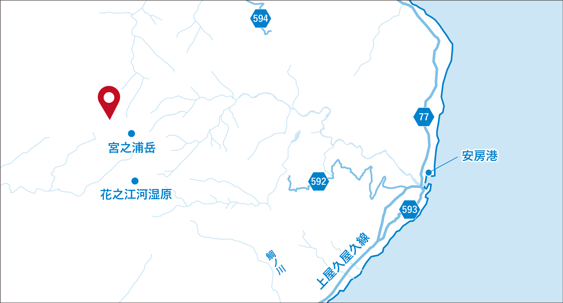 鹿児島県熊毛郡屋久島町宮之浦岳の北西