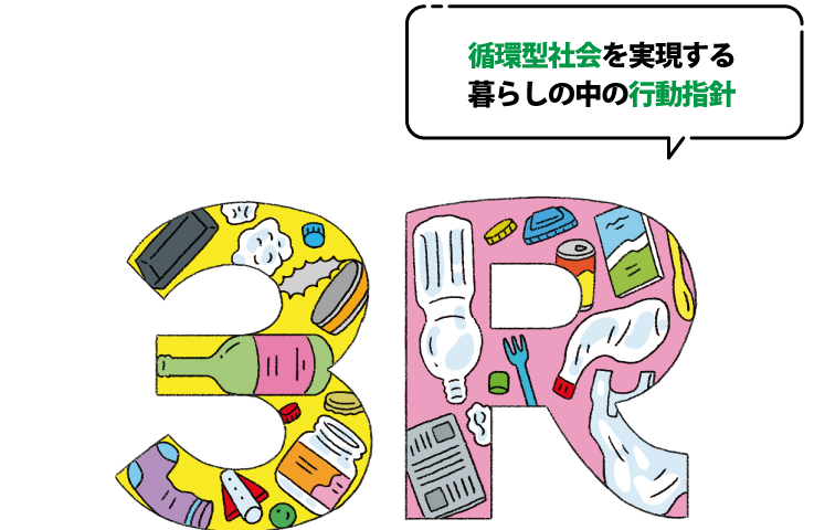 3Rとは循環型社会を実現する暮らしの中の行動指針