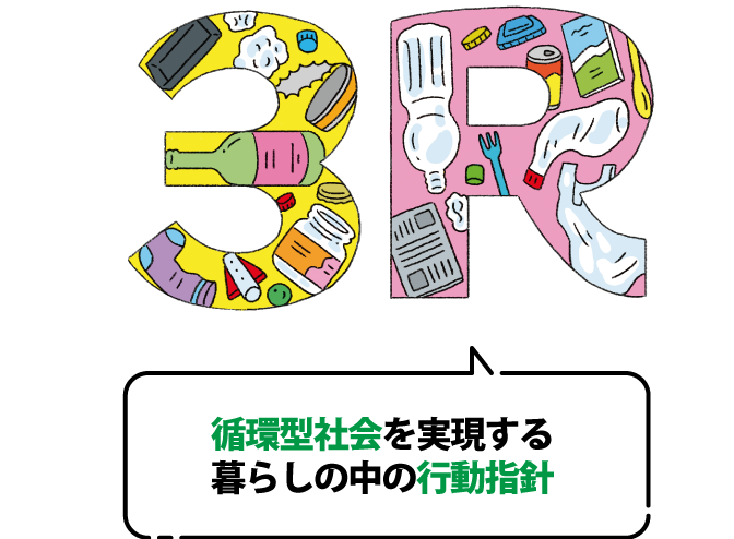 3Rとは循環型社会を実現する暮らしの中の行動指針