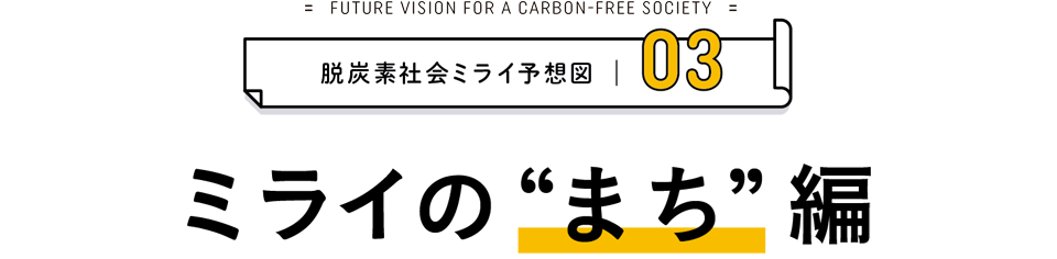 脱炭素社会ミライ予想図03　ミライの“まち”編