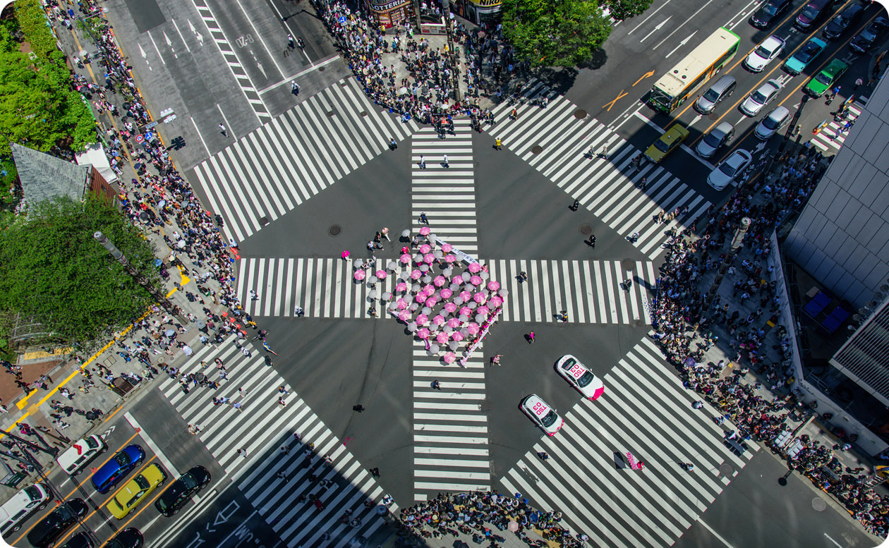 2017年の銀座柳まつり交通安全ゴールデンパレードに参加。銀座の道に新しい景色を創った