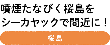 噴煙たなびく桜島をシーカヤックで間近に！　桜島