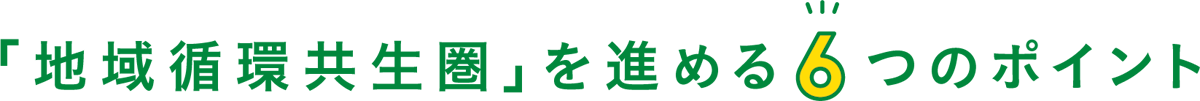 「地域循環共生圏」を進める6つのポイント