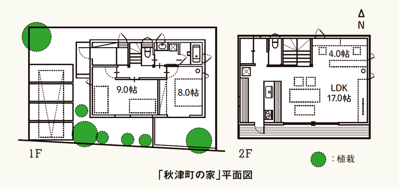 「秋津町の家」平面図
