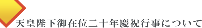 天皇陛下御在位二十年慶祝行事について