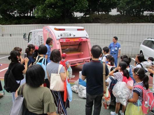 ごみ収集車の仕組み～ごみ収集体験～