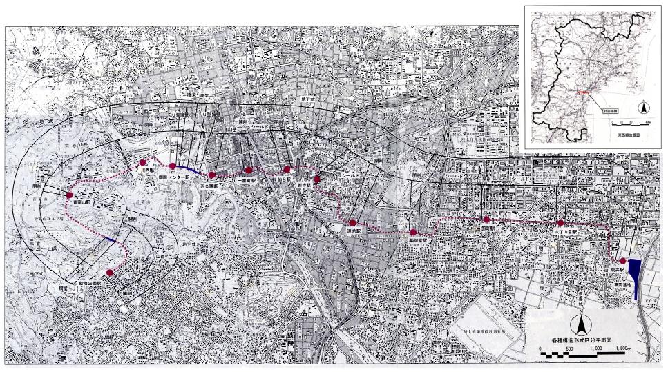 仙台市高速鉄道東西線地域概況図