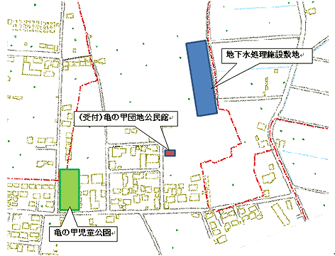 神栖市亀の甲団地公民館の地図
