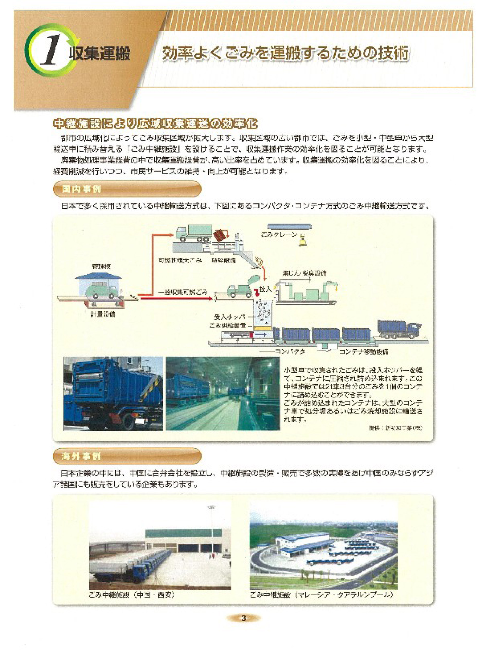 効率よくゴミを運搬するための技術