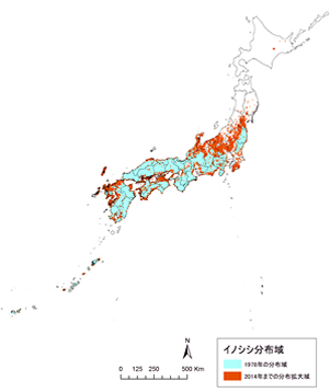 イノシシの分布拡大状況