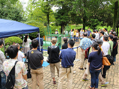 箱わな実演（岐阜県会場）