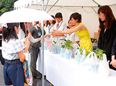 命の花の鉢を配布