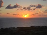 与論城跡からの夕日（与論島）