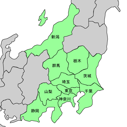 関東地方 位置図