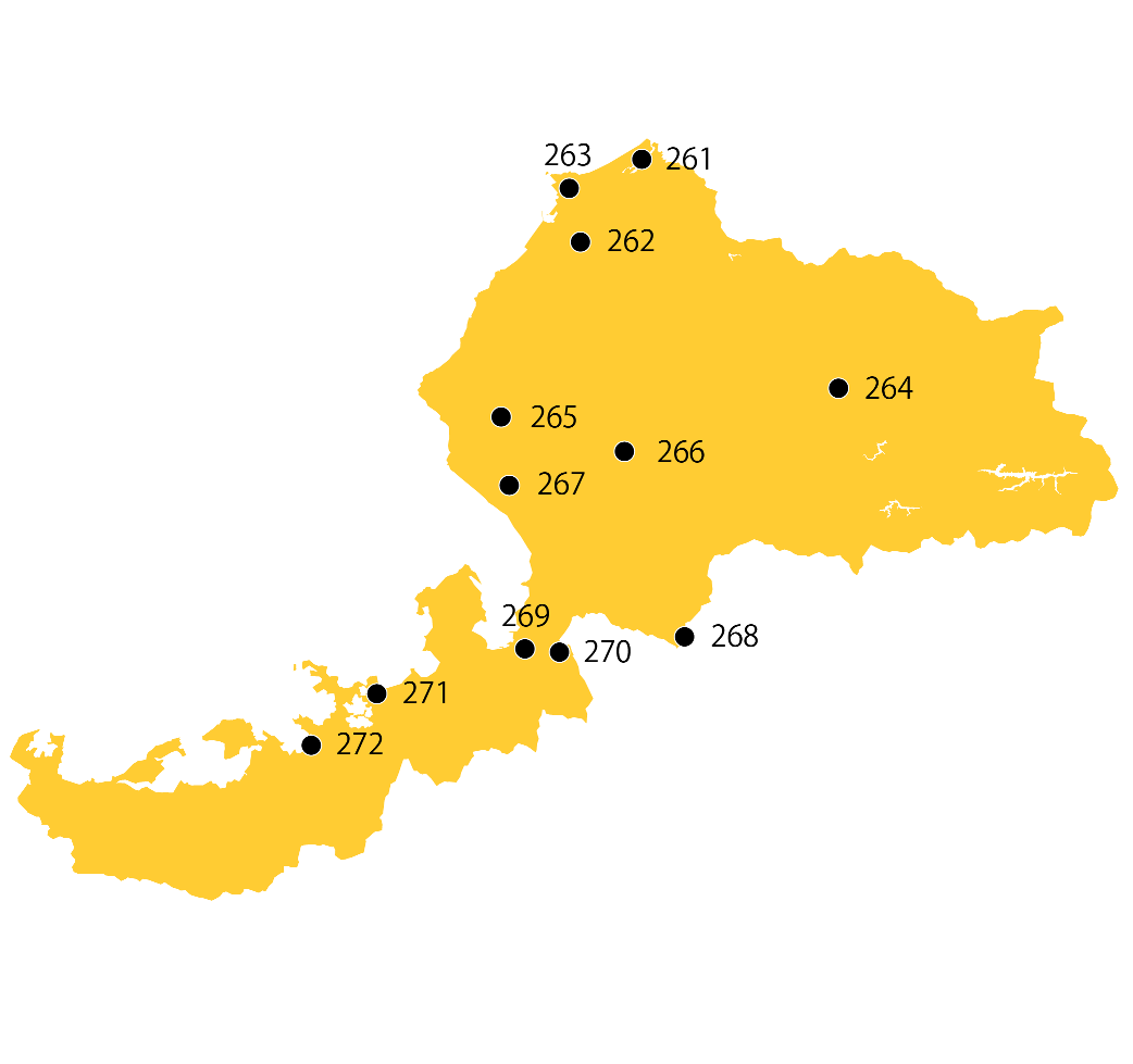 選定地分布傾向図　福井県