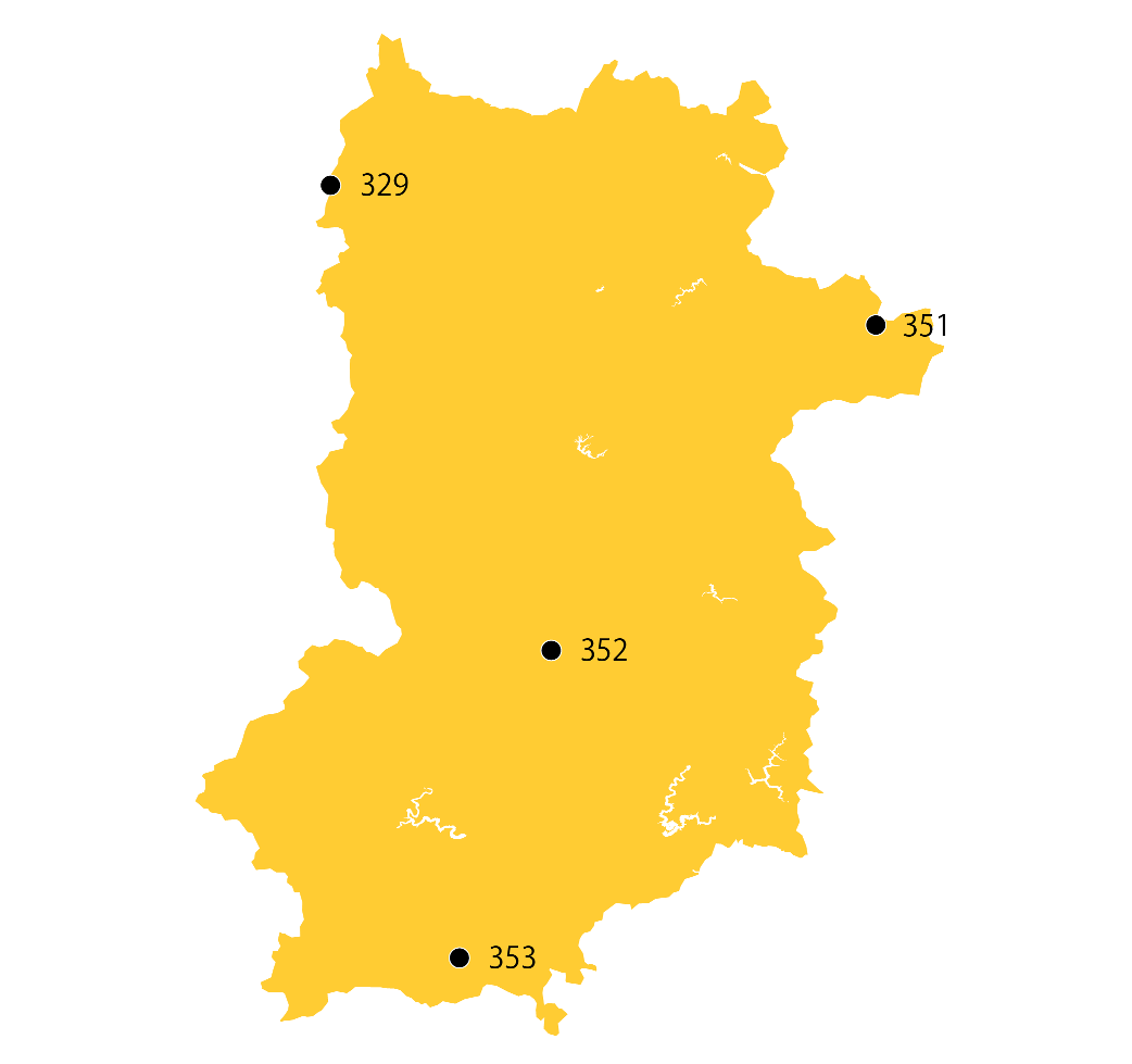 選定地分布傾向図　奈良県