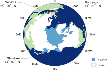 Drift ice distribution