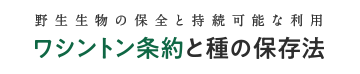 野生生物の保全と持続可能な利用　ワシントン条約と種の保存法