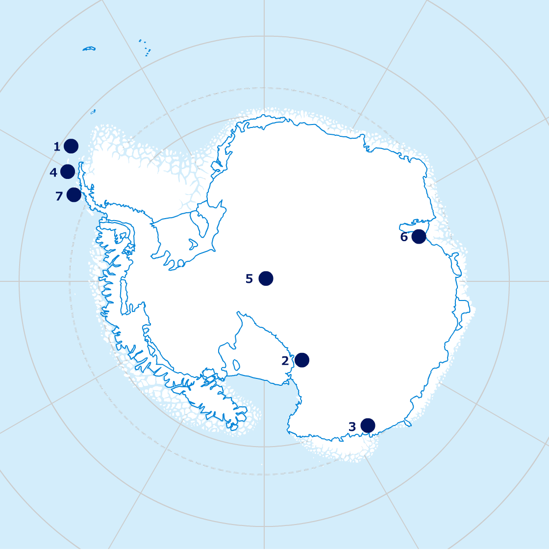 南極特別管理地区位置図