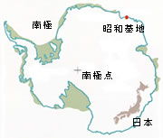 日本と南極の面積比較