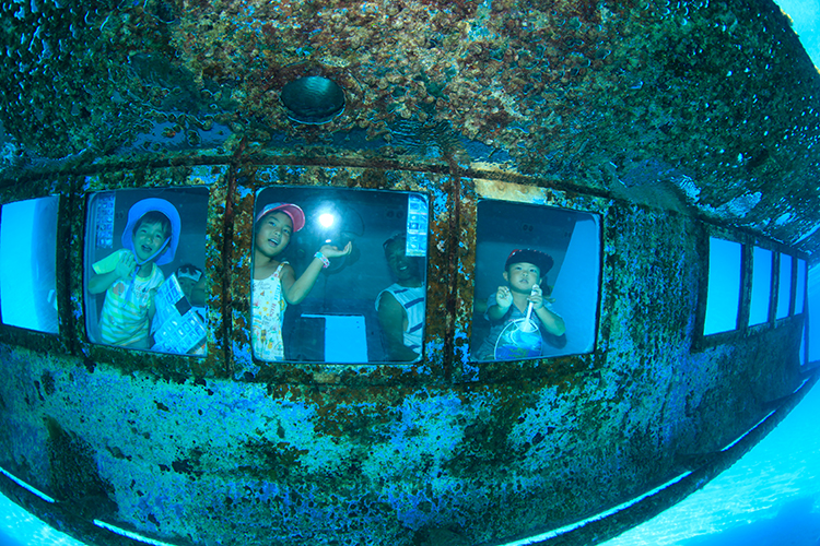 国立公園ケラマブルーの海を見る水中遊覧船イエローサブマリン | 国立