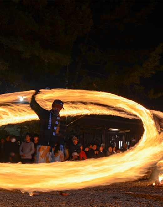 阿蘇くじゅう国立公園　阿蘇神社の火振神事