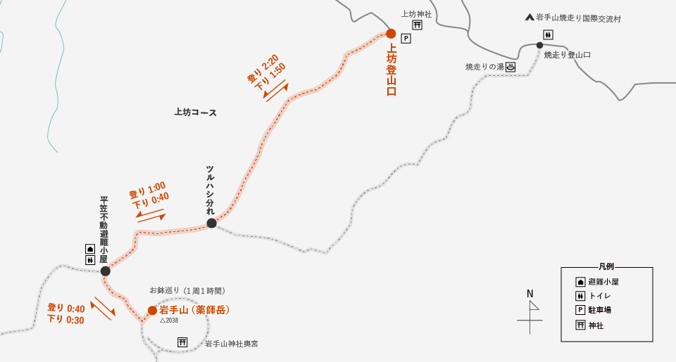 地図: 上坊コース