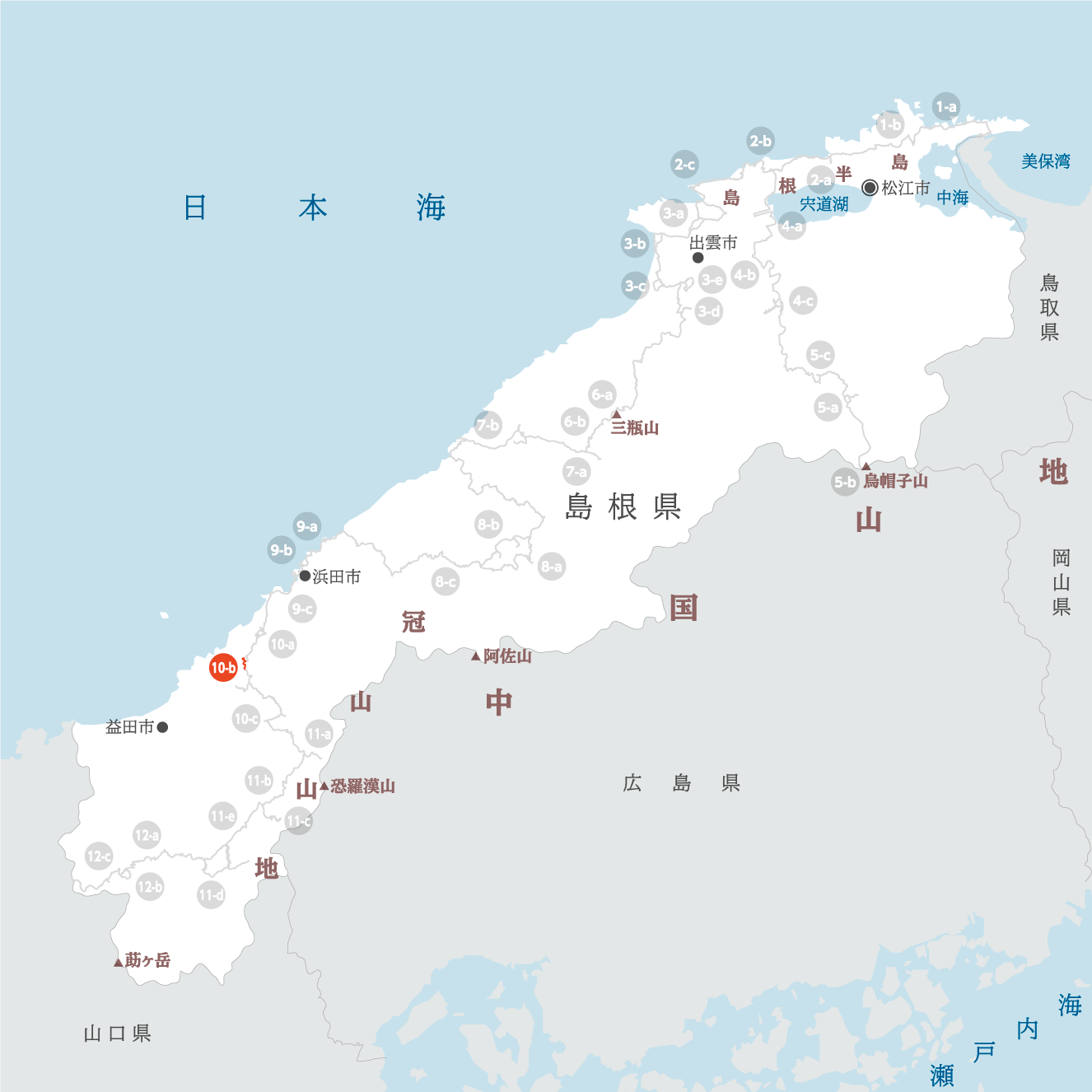 島根県の地図