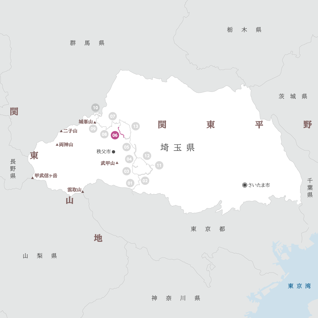 埼玉県の地図