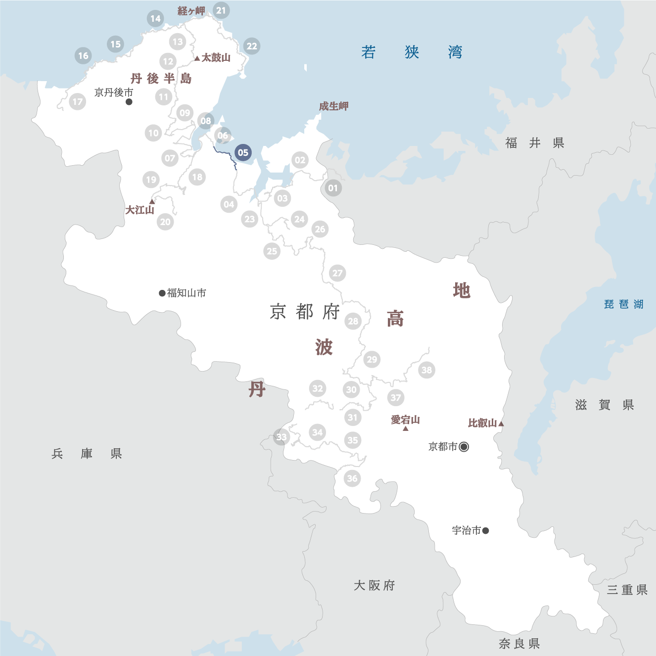 京都府の地図