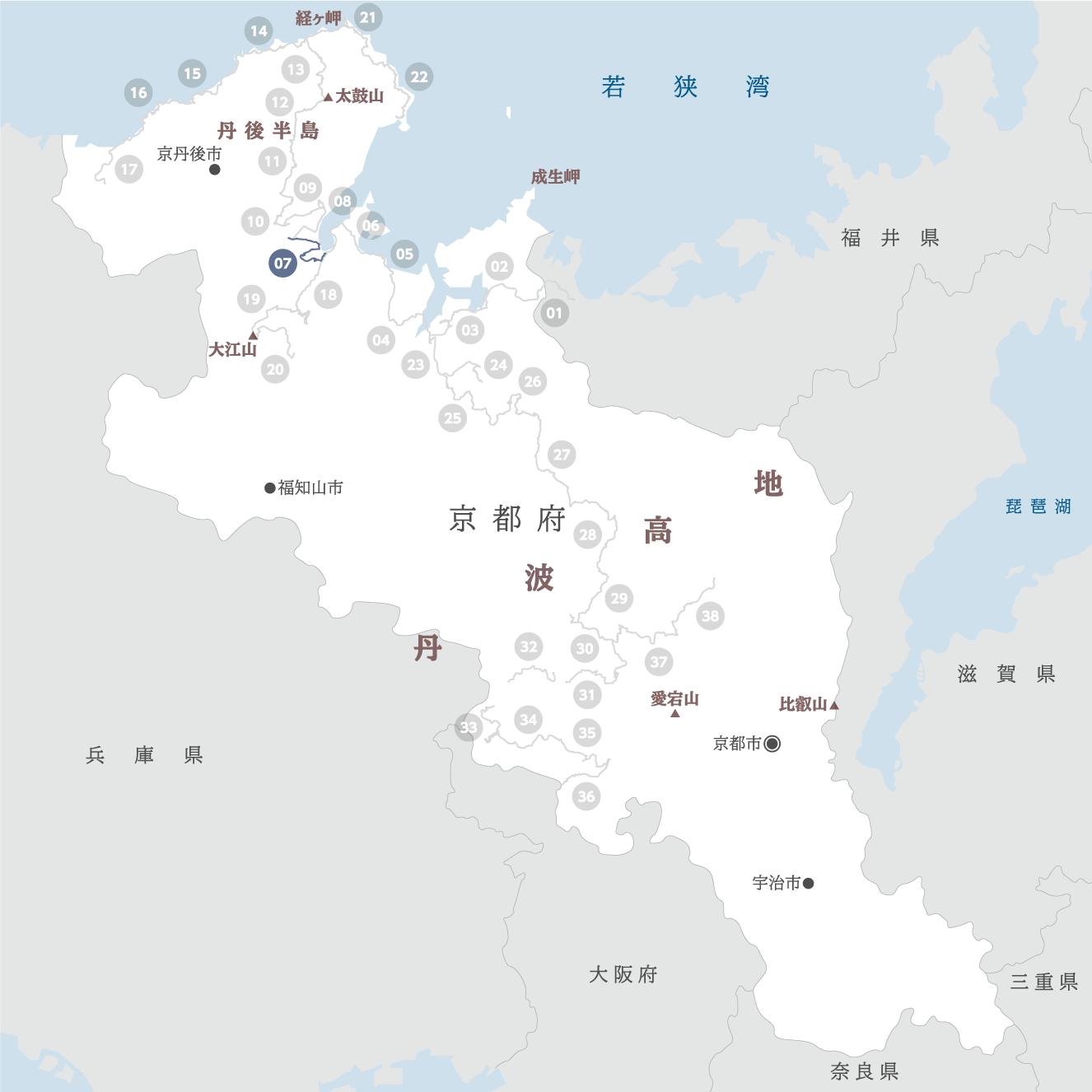 京都府の地図