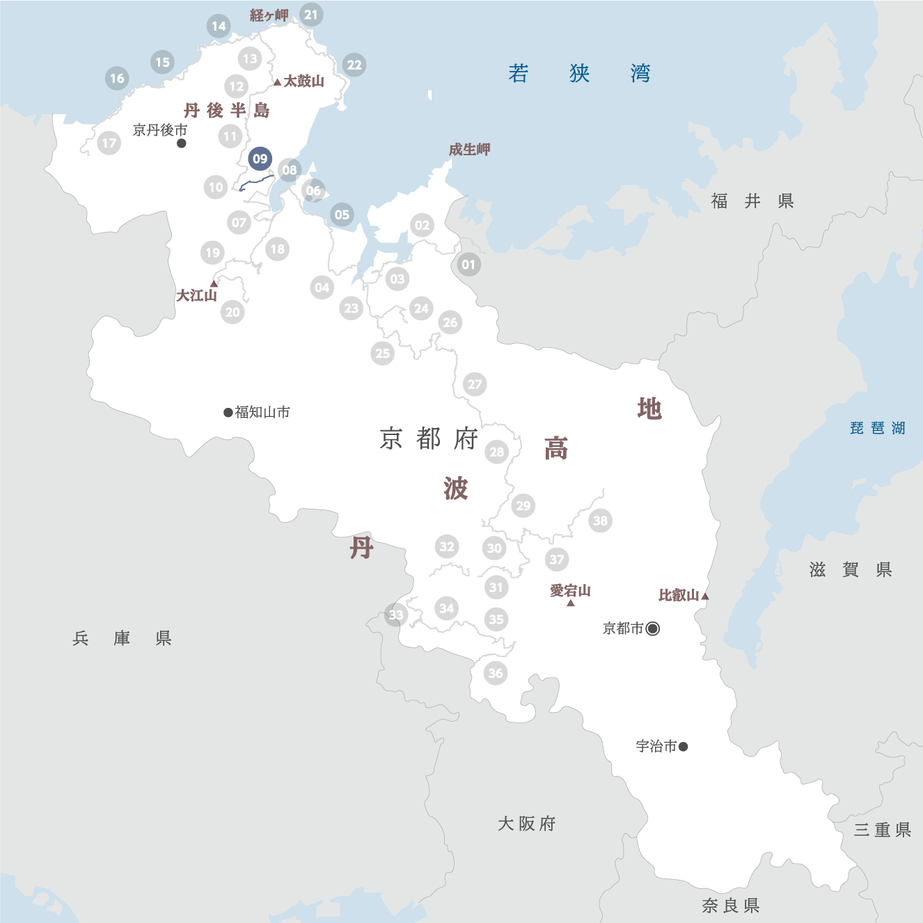 京都府の地図