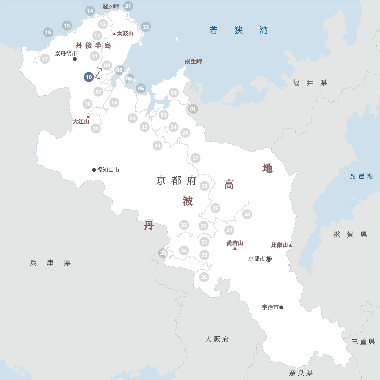 京都府の地図