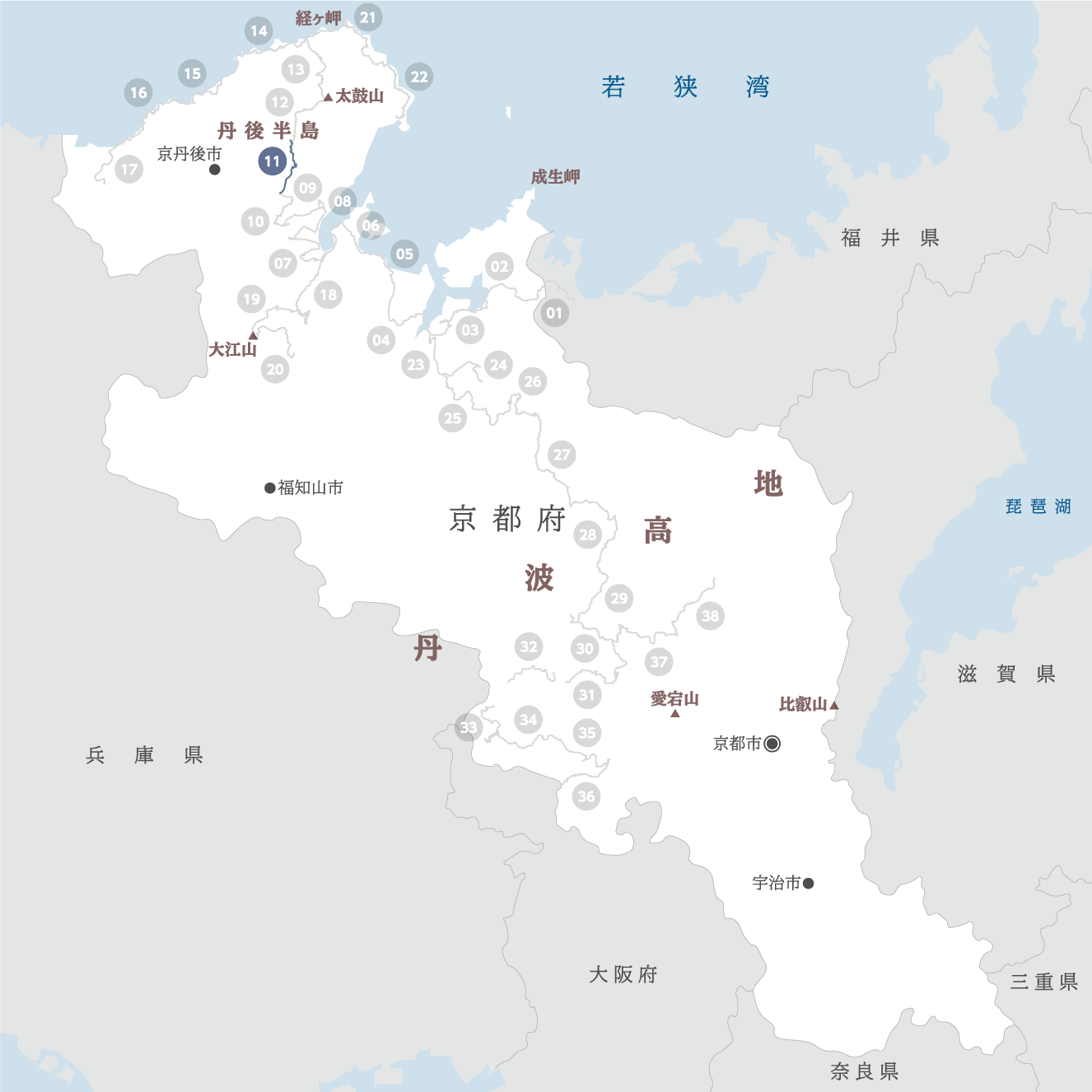 京都府の地図