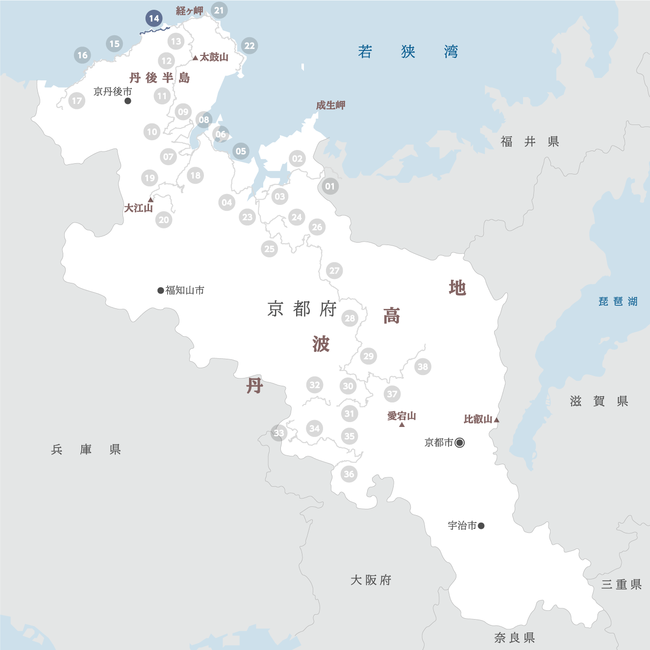 京都府の地図