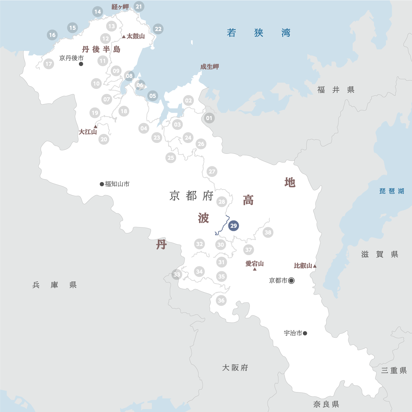 京都府の地図