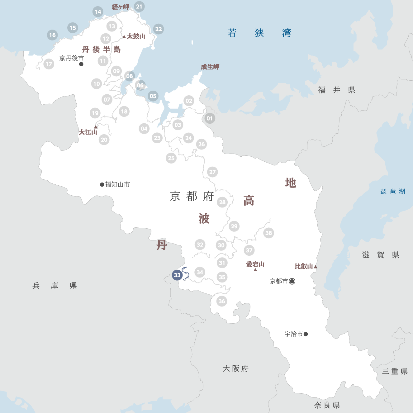 京都府の地図