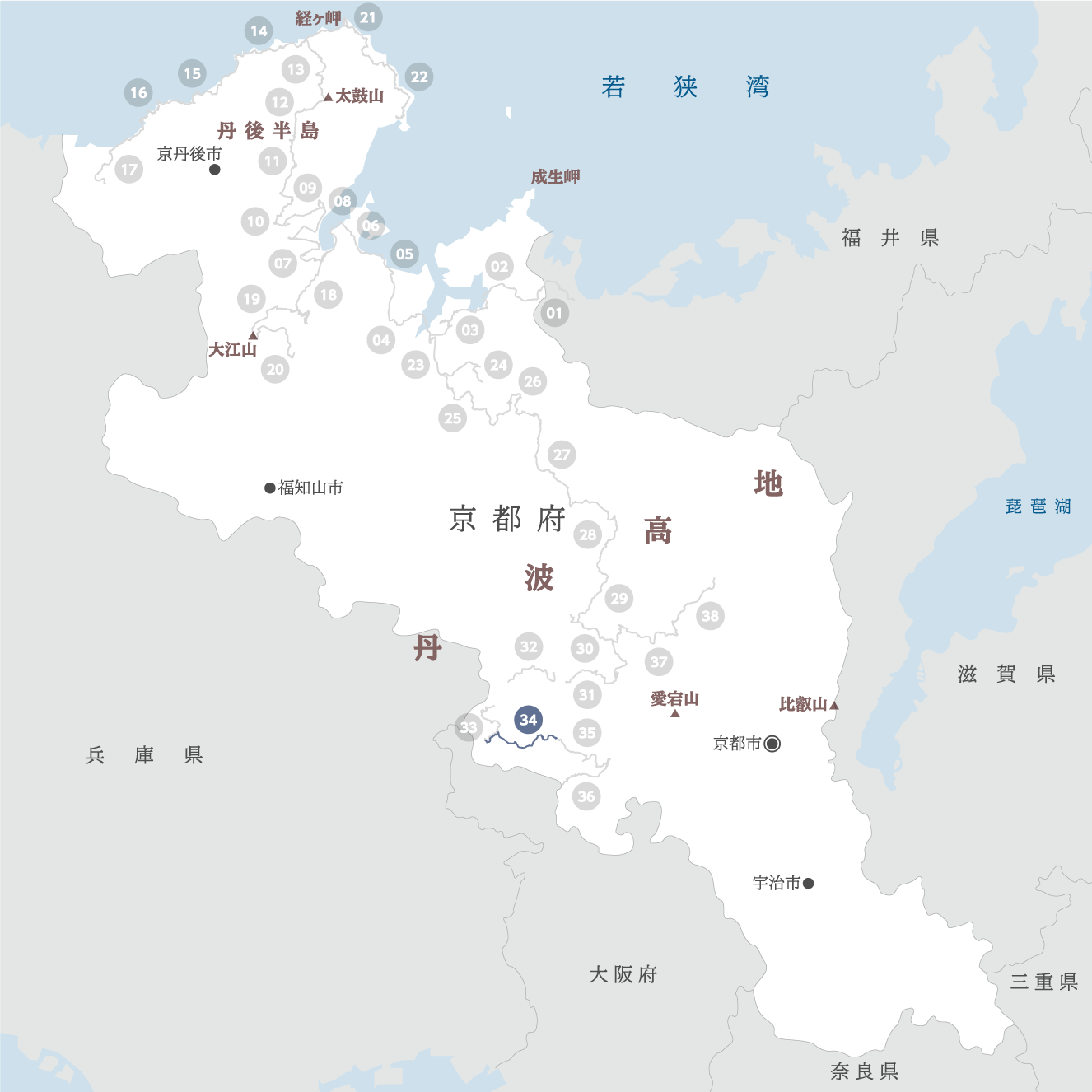 京都府の地図