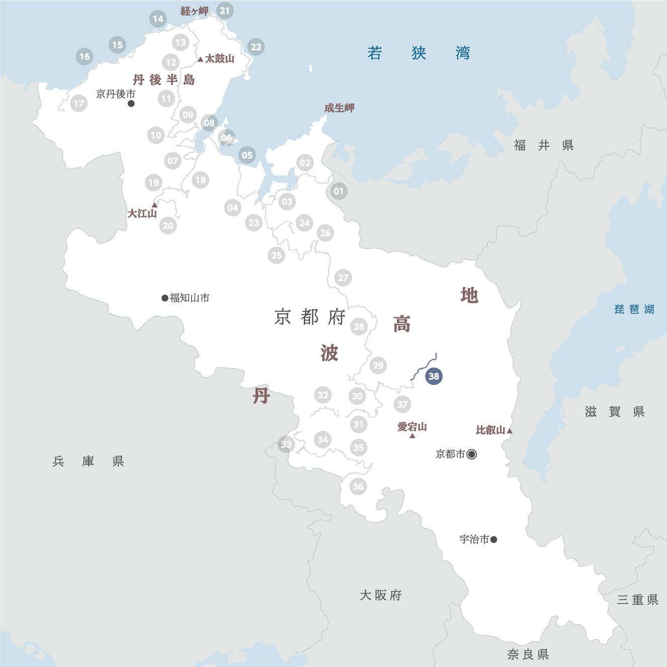 京都府の地図