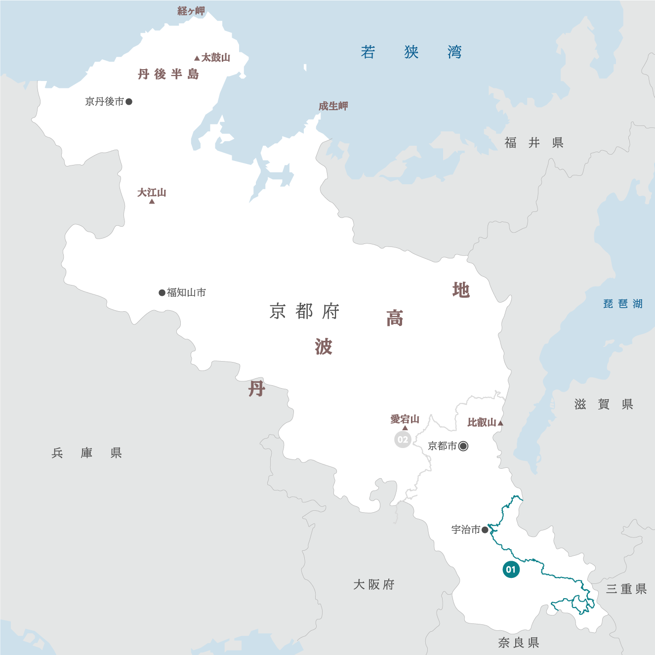 京都府の地図